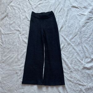 skims black fuzzy pajama pants
